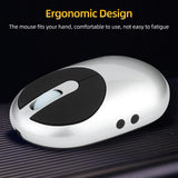 2.4G Wireless Rechargeable Mouse 3-gear Adjustable DPI Ergonomic Optical Mouse with 3-port USB Hub Charging Dock
