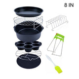 6/7/8in Air Fryer AccessoriesPizza Tray Grill Toast RackHome Kitchen Parts 3.2QT-5.8QT