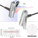 New Condenser Microphone Portable Microphone Omnidirectional Lavalier Microphones Condenser Mic For DSLR Camera PC Smart Phones