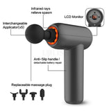 Electric Massager Muscle Massage Gun Muscle Stimulator Vibrating Back Neck Massager with 6 Heads Body Slimming Relief Pain Relax