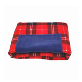 Portable Usb Multifunctional Electric Heating Blanket Red Lattice Car Office Mat Pad Heater Polyester Fabric