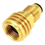 2Pcs Propane Tank Adapter Solid Brass Regulator Valve Safety POL-LP Tank Convert To QCC1/Type1 For Camping Stove