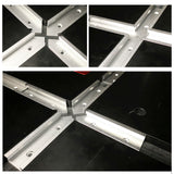 T-Track Intersection Kit Double Cut Profile Universal Cross T-track Connector with Predrilled Mounting Holes Woodworking Clamps