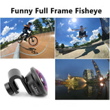 2022.Full Frame Fisheye Wide Macro Camera Screen Mobile Phone Lens 238 Degree Stereoscopic Photo Lens 7.5mm Angle Field