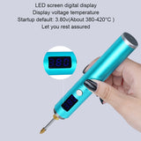 USB High-Power Fast Heat Wireless Soldering Iron Rechargeable Soldering Iron Temperature Adjustment with LED Display B C K-type