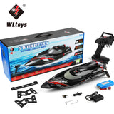 WL916 2.4Ghz RC High Speed Racing Boat 55km/h Speedboat Boat 2 Channels Rechargeable Batteries Boat Control Remote Gifts For Kid
