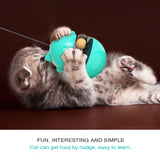 Interactive Cat Tumbler Toy Treat Food Dispenser Toys with Rolling Balls Funny Cat Slow Feeder IQ Training Ball for Kitty Kitten