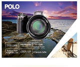 2021 Digital Camera POLO D7200 33Million Pixel Auto Focus Professional SLR Video Camera 24X Optical Zoom with Three Lens