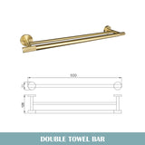 Golden Towel Rack Towel Bar Ring Brushed Gold Hardware Set Robe Coat Hook Toilet Tissue Paper Holder Bathroom Accessories Kit