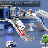 Kids Aircraft Toy Set Children's Ejection Track Early Childhood Inertia Toy Model With Lights And Sounds Airplane Toy