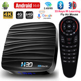 Android TV Box OS 10.0 4GB 32GB 64GB 4K H.265 Media Player 3D Video 2.4G 5GHz Dual Wifi Bluetooth HD Smart TVBox Set Top Box