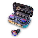 2021 TWS BT 5.0 Wireless Stereo Earphones Touch Control Deep Bass Sports Headset Noise Reduction with Mic Flashlight Function