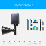 18LED outdoor sensor auto Solar Lampe Licht control Scheinwerfer Rasen Wasserdichte Panel Power Einstellbare Flut Lampe weiGa