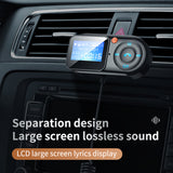 LCD Wireless Adapter Radio Bluetooth Audio Transmitter FM Modulator MP3 Player EQ with Dual USB Charger PD18W TF Card AUX Out