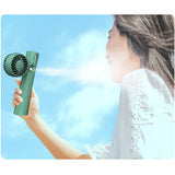 Handheld Spray Fan Rechargeable Portable Handheld Personal USB Fan with 2 Speed Strong Wind for Outdoor Office