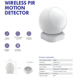 Tuya ZigBee Smart PIR Motion Sensor Built In Battery Passive Infrared Detector Security Burglar Alarm Sensor