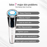 EMS Facial Massager LED light therapy Sonic Vibration Wrinkle Removal Skin Tightening Hot Cool Treatment Skin Care Beauty Device