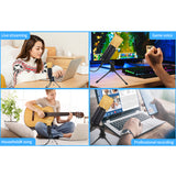 Professional BM700 USB Microphone Home Stereo Sound Recording Condenser PC Microphone for Party Online Meeting Karaoke Vocal mic