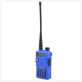Blue baofeng 5R Radio dualband UV-5R walkie talkie dual display 136-174/400-520MHz two way radio with free earpiece BF-UV5R