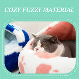 Ultra Soft Plush Cat Tent Cave Bed Pet Dog Beds Cushion Comfortable Nest Donut Cuddler Self Warming Sleeping Bed for Cats Puppy