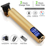 3 Modes Men Professional Electric Hair Clippers LCD Display T-Outliner Blade Hair Trimmer USB Rechargeable Hair Cutting Machine