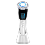 Ultrasonic Hot Cold Iontophoresis Face Lifting Massage LED Photon EMS Facial Microcurrent Skin Rejuvenation Machine Beauty Care