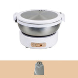 220V Foldable Electric Hot Pot Portable Multi-cooker Travel Cooking Pot Rice Cooker Split Type Food Cooking Mahine 1L