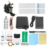 Tattoo Machine Kit Disposable Tattoo Needles Complete Tattoo Kit Silicone Tattoo Practice Skin 90‑265V for Tattooist for