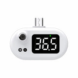 Mini USB Thermometer Mobile Phone Digital Thermometer with LED Display Non-contact Infrared Temperature Sensor Type-C Hygrometer