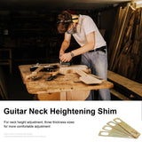 10PCS Guitar Neck Shims 0.2mm,0.5mm and 1mm Thickness Brass Shims for Guitar and Bass Bolt-on Neck Repair