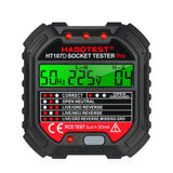 HABOTEST HT107D Outlet Tester with 90-250V Socket Tester Automatic Electric Circuit Polarity Voltage Detector Breaker Finder
