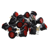 25 Pcs Rocker Switch: 20 Pcs Bipolar On OFF 220V 3 Pins &amp; 5 Pcs 3 Pin SPST Green Neon Light On/Off Round