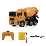 Huina 1333 1:18 2.4g RC Car 6ch Concrete Mixer Engineering Truck Light Construction Vehicle ToysFor kids Christmas gift