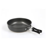 200x55mm Camping Cooking Pot Outdoor Portable Frying Pan Small Frying Pan Picnic Cooker Non-stick Pan Picnic Tableware