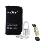 Klom 32pcs Lock Pickset Tools Remove Hand Tools with 9pcs Transparent Practice Lock Opener Kit,Professional Locksmith Training