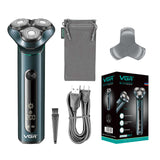 VGR Metal Housing 3D Floating Rotary Electric Shaver for Men Waterproof Beard Electric Razor Face Shaving Machine Rechargeable