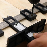 Furniture Carpentry Punch Locator Drill Guide Ruler Multifunctional Woodworking Hole Locator Cabinet Hardware Jig Positioner