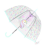 Kids Umbrella Unicorn Transparent Umbrellas Children Laser Umbrella Cute Cartoon Alpaca Girl Umbrellas Sakura Dropshipping