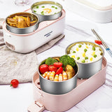 ELectric Lunch Box Heating Food Container Heated Container Portable 2L Capacity Mini Rice Cooker Office Student Dormitory