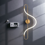 Nordic Linear Led Wall Lamp Art Deco Bedroom Hotel Bedside Modern Led Stave Wall Light Home Deco Gold Wall Sconce Mounted Wall
