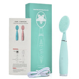 Electric Facial Cleansing Brush Waterproof Silicone Pore Cleaner High Frequency Face Washing Massage Blackhead Removal Skin Care