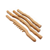 4Pcs Scraping Stick Beech Wood Back Shoulder Neck Waist Leg Massage Tools Fat Burner Meridian Brush Slim Cellulite Massager Rod