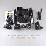 Kemei 4 In 1 Rechargeable Clipper Titanium Alloy Hair Clipper With Lettering Nose Hair Electric Shaver And Beard Trimmer Km-500