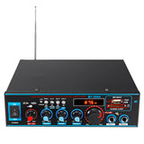 800W 12/220V HIFI 2CH Power Amplifier Audio Home Theater Sound System Audio Mini Amplifier Bluetooth FM USB SD Card for Home Car