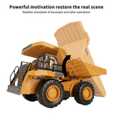 RC Excavator 1/20 2.4GHz 11CH RC Construction Truck Engineering Vehicles Educational Toys for Kids with Light Music