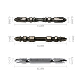 3Pcs  S2 Alloy Steel Anti Slip Magnetic Batch Head Cross High Hardness Hand Drill Bit Screw Electric Screwdriver Set  PH2