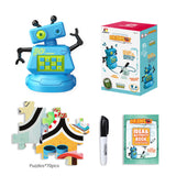 DEERC Baby toy Robots for boys or girls trajectory tracking robots for kids Robot Toy Magic Line with Intelligent Pen and Pape