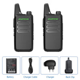 2 PCS Baofeng Professional BF-T20 Walkie Talkie 16 Channels UHF 400-470MHZ Support USB Charging For BF-C9 BF-888S Two Way Radio