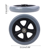 2pcs 6" Wheelchair Casters Small Cart Rollers Chair Wheels Accessories