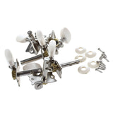 1 set 6 Bridge Pins + Saddle + Bridge Saddle Bone White &amp; 6Pcs Guitar String Tuning Peg Tuner Machine Head